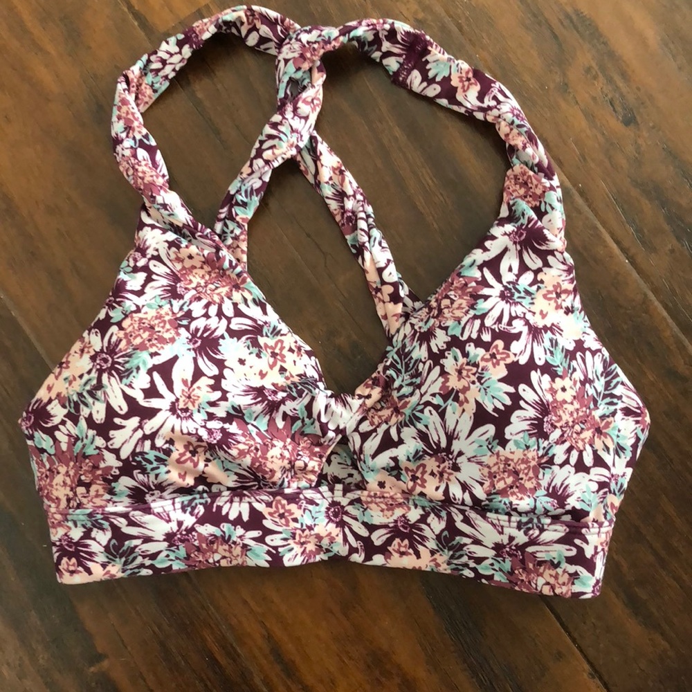 Floral sports bra